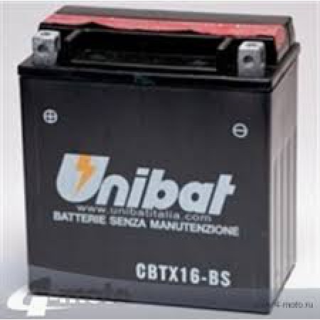 Аккумулятор для мотоцикла 12в UNIBAT YTX16-BS