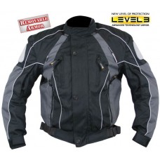 Куртка мужская Tri-Tex, с защитой, черно-серая