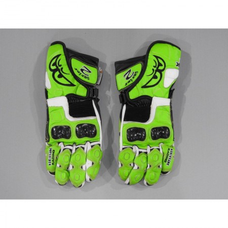 Перчатки BERIK Racing зеленые, карбон 100% кожа