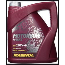 Mannol MOTORBIKE 4х тактное, 10w40 синтетика, API SL/ JASO MA/MA2 4л