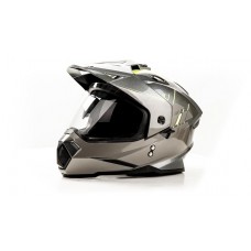Шлем мотард HIZER J6802 #1 Серый/Жёлтый