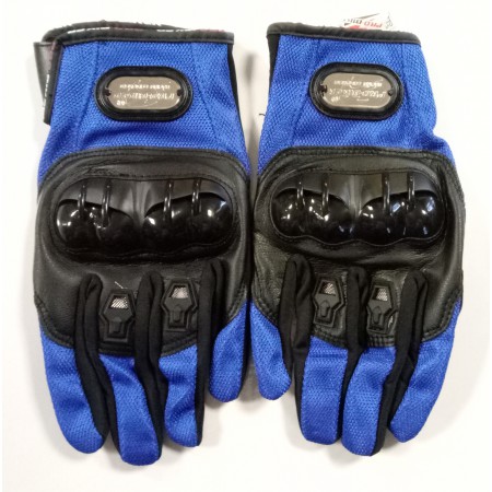 Мотоперчатки с защитой, текстиль, стечатая ткань "PRO-BIKER" MCS-24, синие